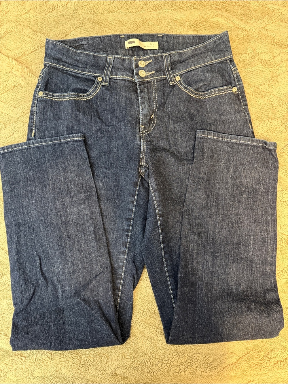 Levi's Curvy 529 Straight Leg Women's Dark Blue Jeans